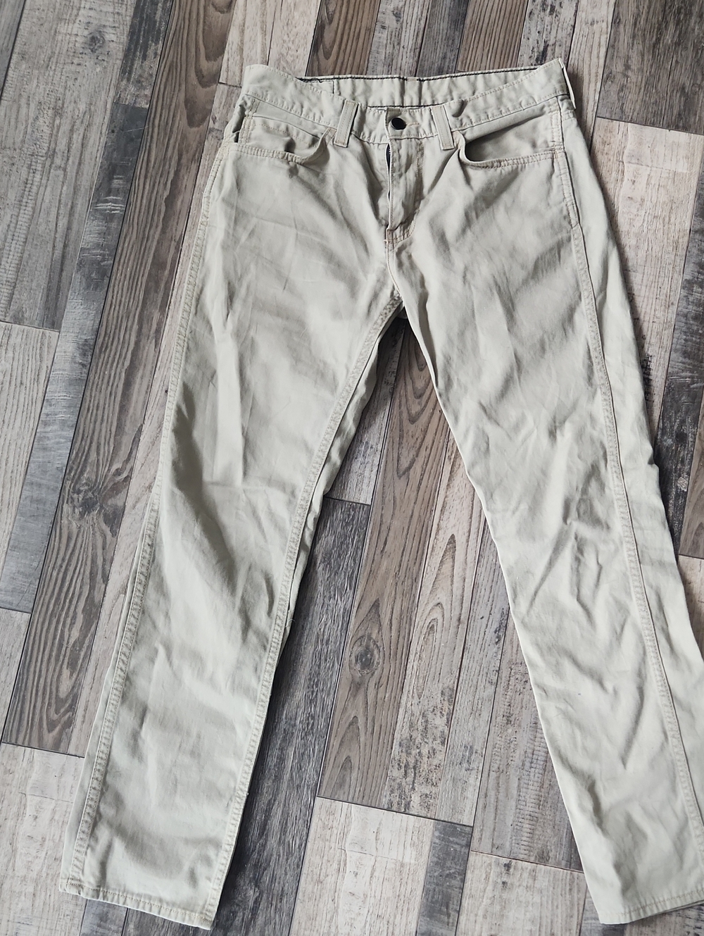 Levi Strauss Beige Slim Straight Cotton Pants